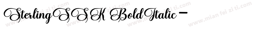 SterlingSSK BoldItalic字体转换